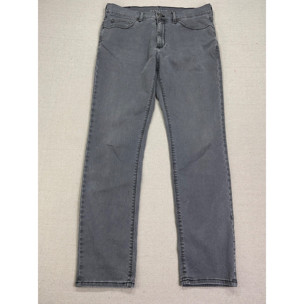 Mott & Bow Slim Fit Gray Jeans Mens 33x32 Premium Denim Stretch Pants